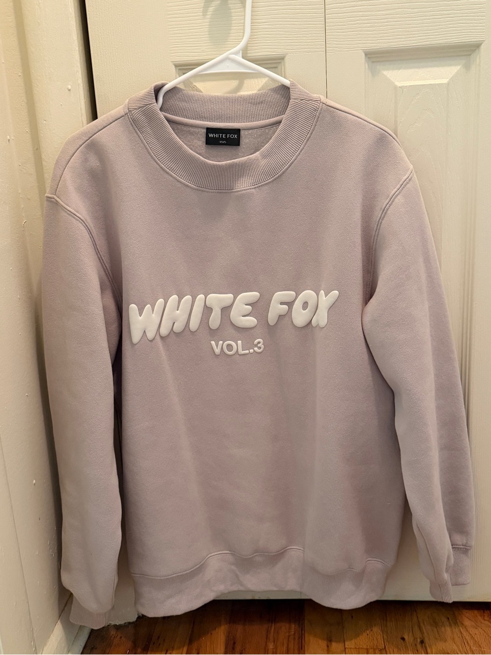 White Fox Boutique Beige Crewneck Sweatshirt